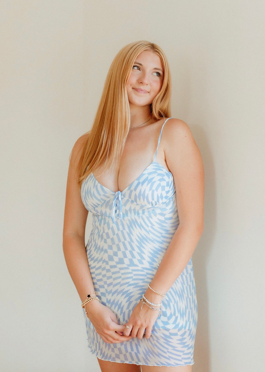 blue checkered mini dress blue checkered mini dress