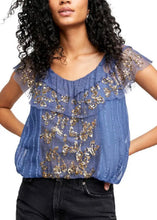 free people tulle embellished top