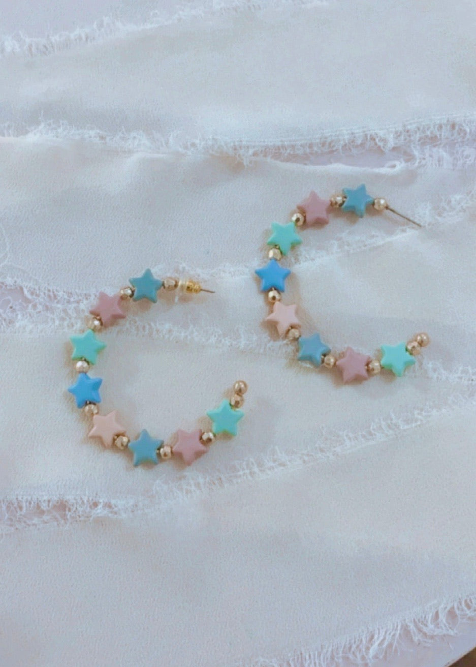 pastel star earrings